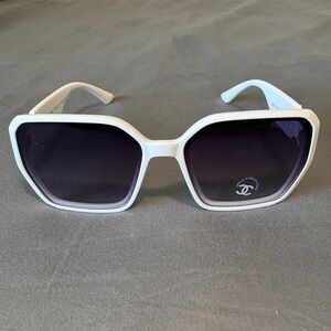 Beautiful white Tinted Oversized Square Sunglasses